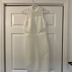 Adelyn Rae White Textured Midi Dress